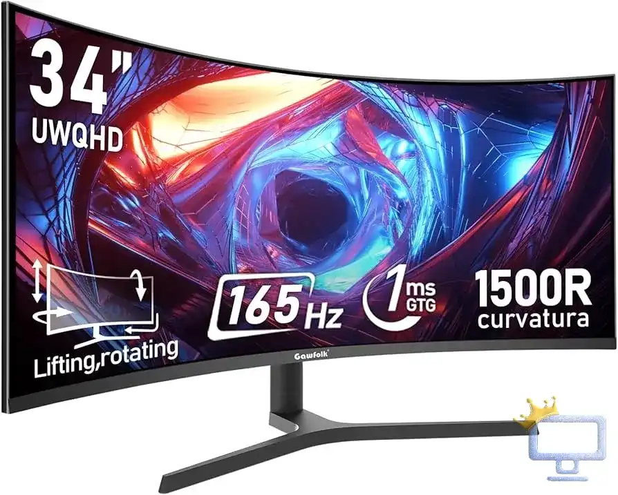 X-WOLF 34" 165HZ 3K CURVED GAMING MONITOR | NEW |