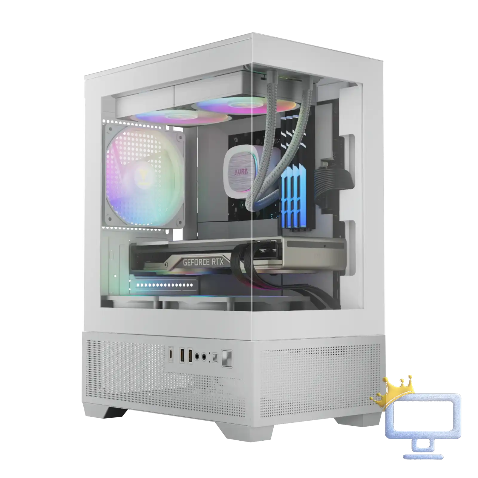 GAMDIAS AURA GC9M ELITE ARGB Micro-Tower Case WITH 3 FANS | NEW |
