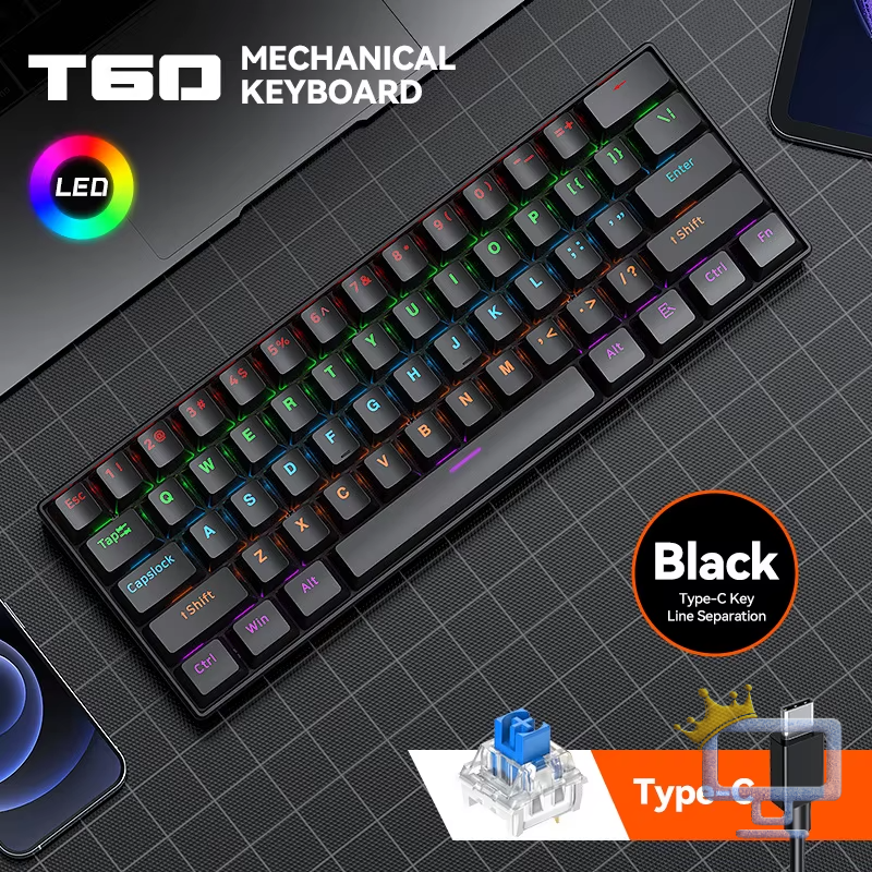 T-WOLF T60 Mechanical Keyboard RGB