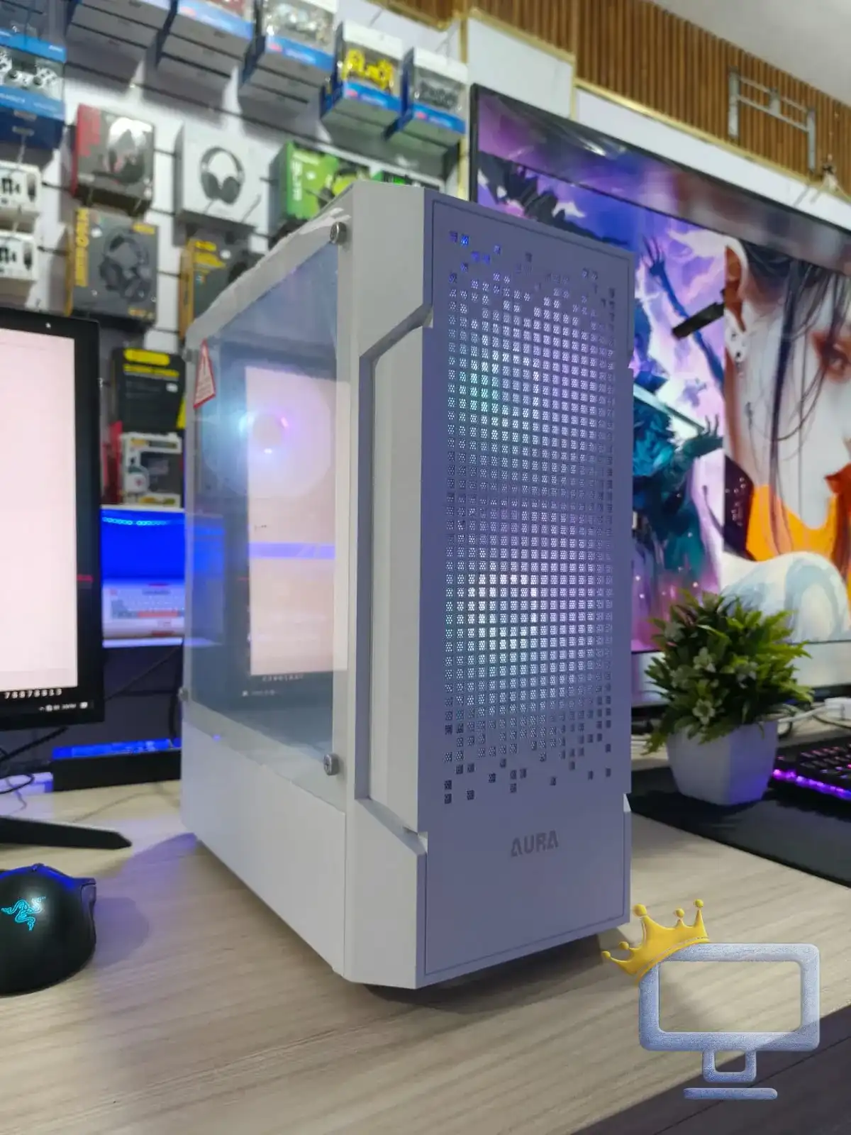 Aura White Gaming Computer